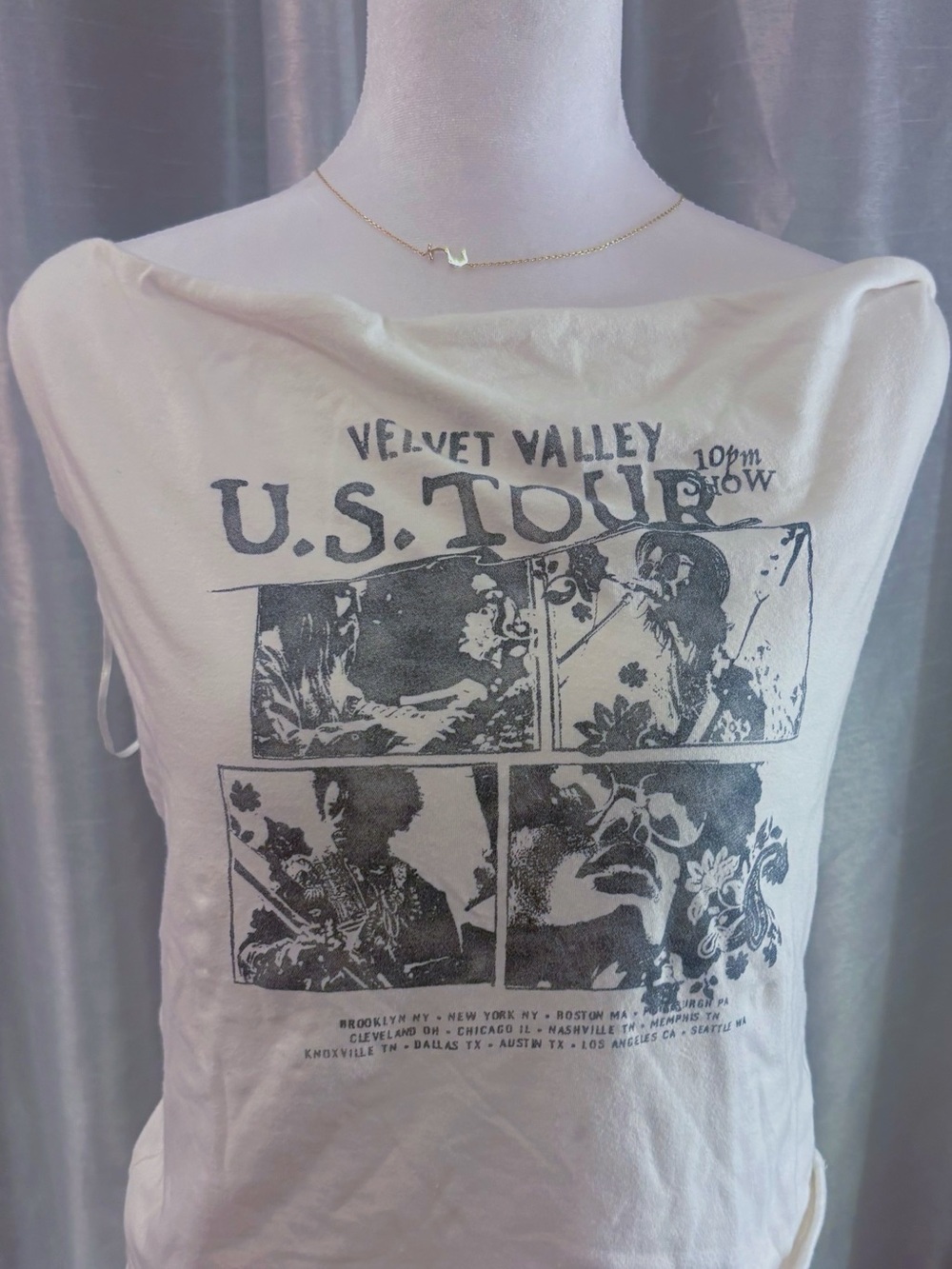 Hollister Cream U.S. Tour Graphic Short Sleeve Tee